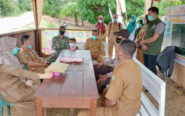 Tim gabungan stand by di posko Penyekatan perbatasan Aceh Singkil-Sumut