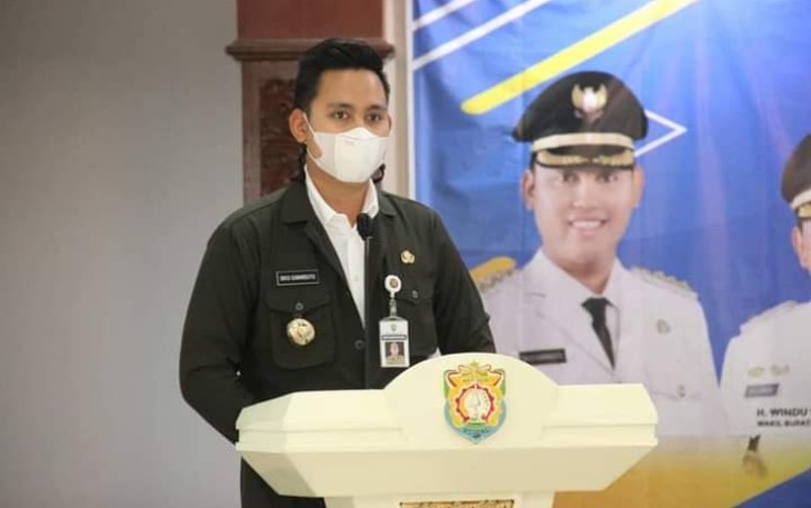 Bupati Kendal Dico M Ganinduto dalam acara  seminar di Kabupaten Kendal dengan mengangkat tema "Peran OPD dan Ormas dalam Percepatan Penurunan Stunting Secara Konsisten di Kabupaten Kendal", Jumat (7/5/2021) bertempat di Pendopo Tumenggung Bahurekso Kabupaten Kendal, Jawa Tengah.