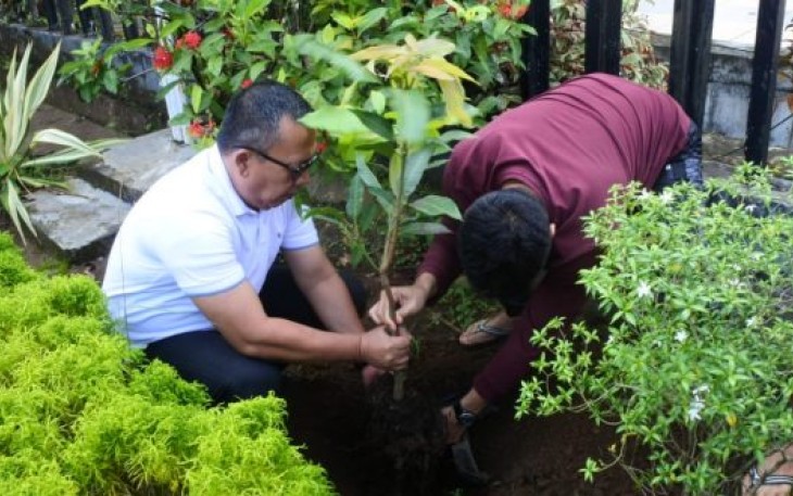 Kadis Kominfosan Apresiasi Inisiatif Pegawainya Kembangkan apotik hidup dan karang gizi
