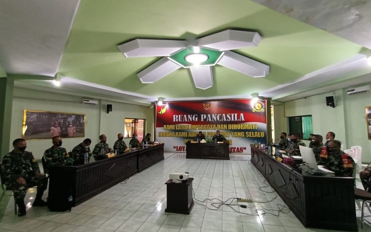 Tim Wasrik itdam XIII/Merdeka saat kunjungi Makodim 1310/Bitung