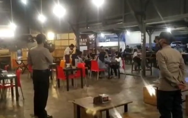 Polsek Padang Hilir Sisir Tempat Keramaian dan Imbau Penerapan Jam Operasional