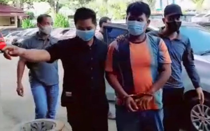 Terduga Pelaku JF Saat Diamankan    