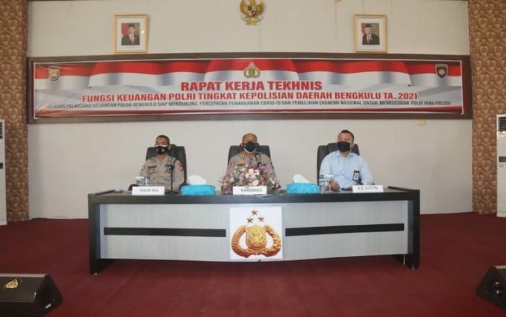 Polda Bengkulu Gelar Rakernis Keuangan Satker dan Polres Jajaran