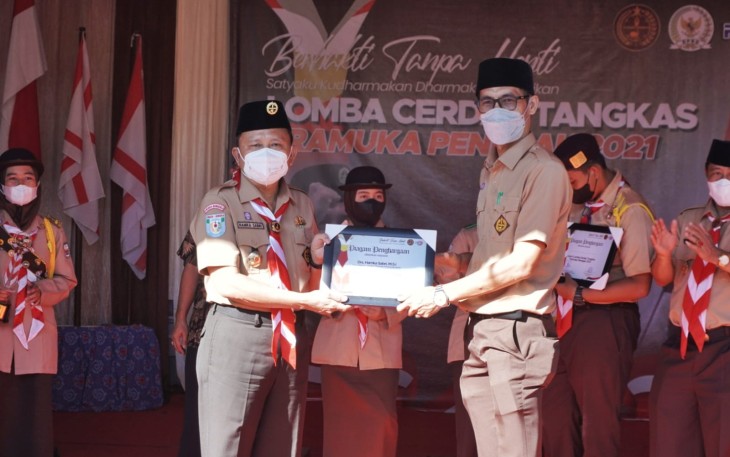 Sekda Hamka Sabri Ajak Pramuka Sukseskan Vaksinasi COVID-19