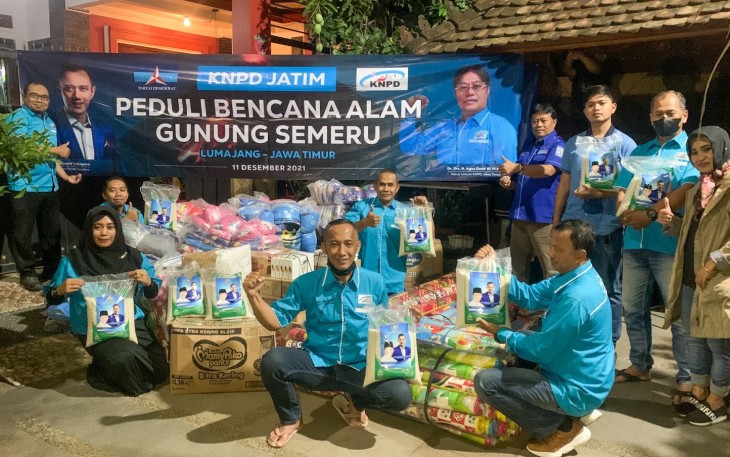 Partai Demokrat terus memberi bantuan untuk warga terdampak letusan Semeru