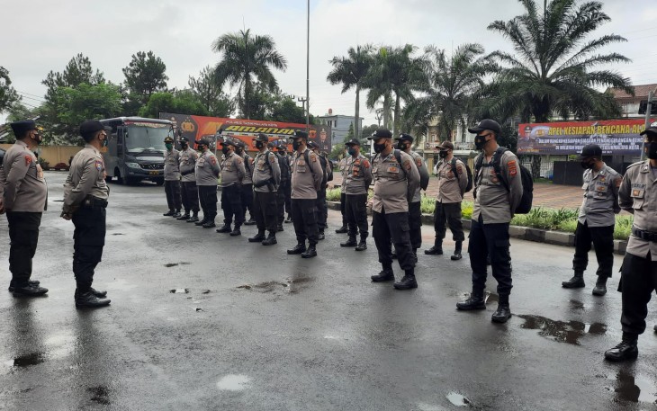 Sebanyak 54 Anggota Polres Tasikmalaya Kota Berangkat Untuk Pengamanan Kejurnas Balap Sepeda di Garut 