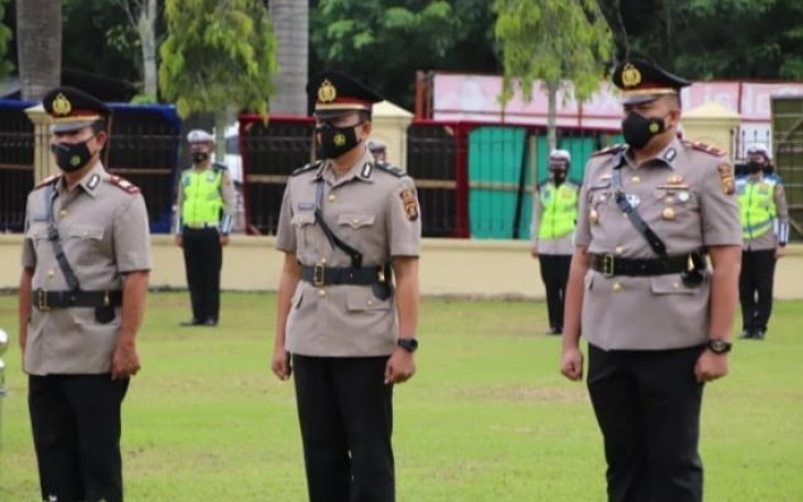 Kapolres Pimpin Sertijab Dua Pejabat Polres Oku Timur