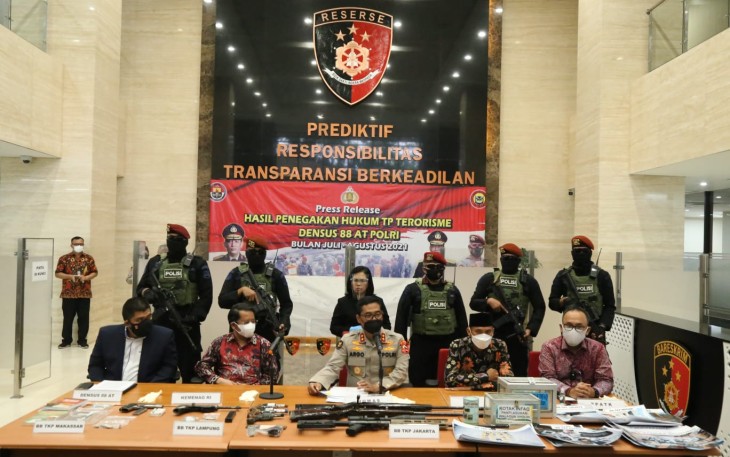 Argo : 53 terduga teroris yang ditangkap di 11 Provinsi Indonesia, ingin melancarkan aksi terornya saat Hari Kemerdekaan Indonesia atau 17 Agustus 2021.