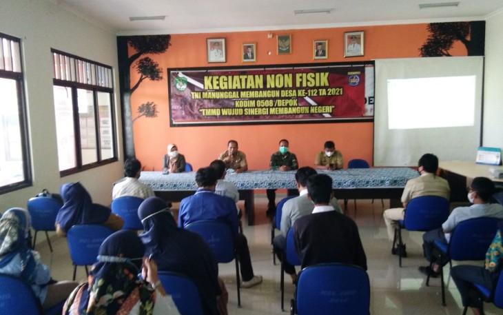 TMMD Berikan Penyuluhan RW Ramah Anak di Kelurahan Sawangan