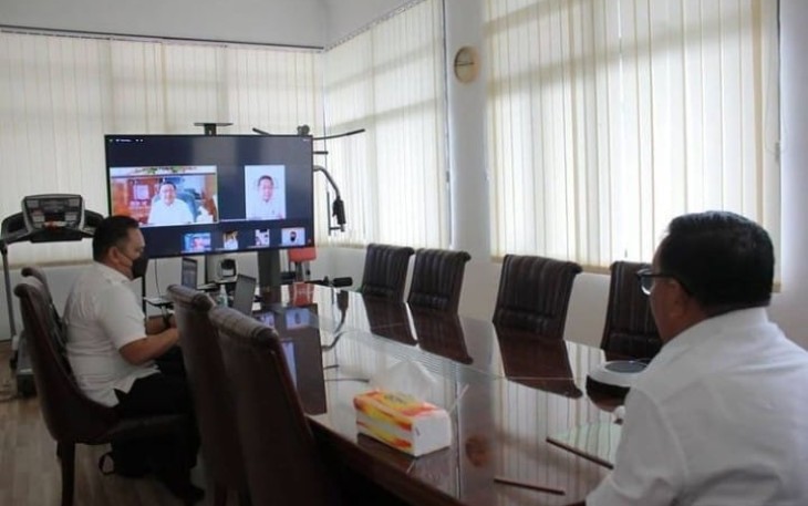 Walikota Bitung Gelar Rapat Virtual