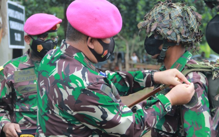 Danlantamal VIII Manado Resmi Buka Latihan TW III TA. 2021 Yonmarhanlan VIII Bitung di Likupang Timur