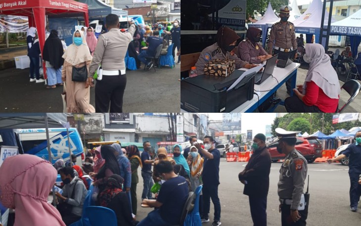 Warga Antusias Ikuti Gerai Vaksin Presisi Hari Ke 2 di Taman Kota Tasikmalaya 