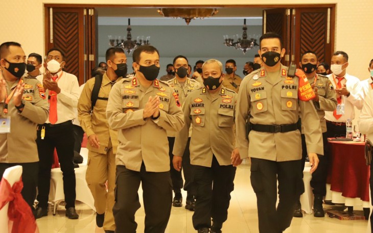 Kapolda Jateng saat menghadiri SPKT di Hotel Griya Persada Bandungan Kabupaten Semarang Kamis 4/11/2021