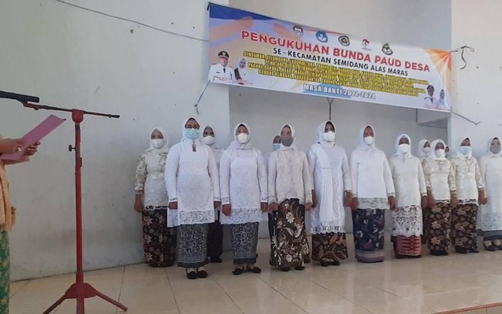 Pengukuhan Bunda Paud Desa se Kecamatan Semidang Alas Maras dan Pelayanan KB Gratis