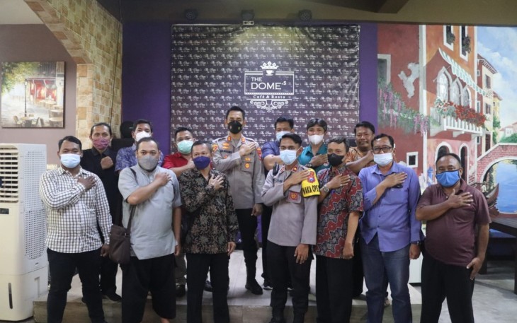 Polres Tulungagung menggelar silaturahmi bersama Pimpinan perguruan pencak silat se Kabupaten Tulungagung di salah satu resto setempat