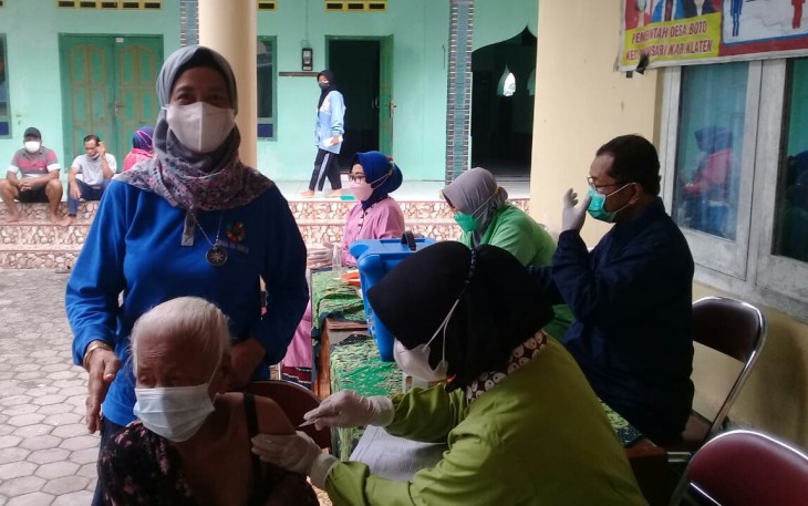 Giat Vaksinasi Covid-19 di Boto, Wonosari Berjalan Lancar