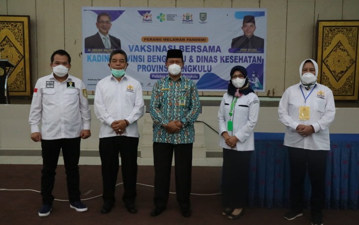 Perang Melawan Pandemi Kadin dan Hipmi Kolaborasi Gelar Vaksinasi Massal