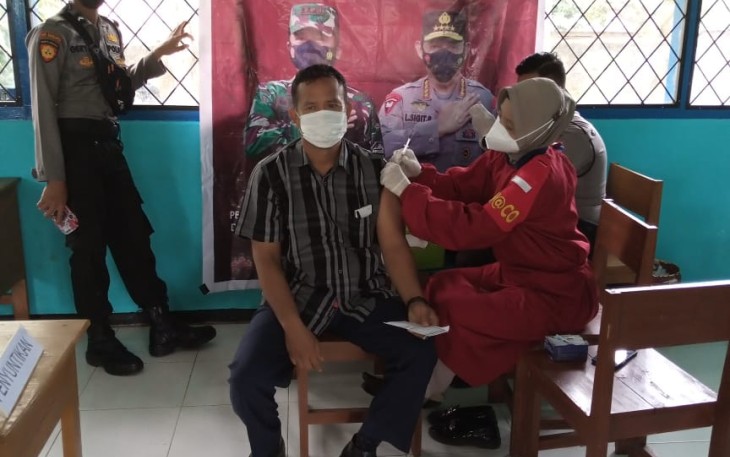 Genjot Proses Vaksin, Polres Jajaran Polda Bengkulu Gencarkan Vaksinasi Keliling