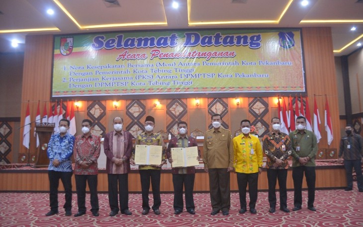 Pemkot Tebing Tinggi Dan Pemkot Pekanbaru Jalin MOU Diberbagai Bidang