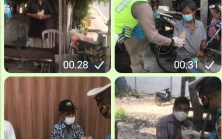 Jajaran Satlantas Polres Bintan Buka Dapur Umum Berbagi Nasi Bungkus