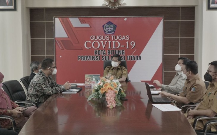 Wakil walikota Bitung saat menerima kunjungan Tim BPK