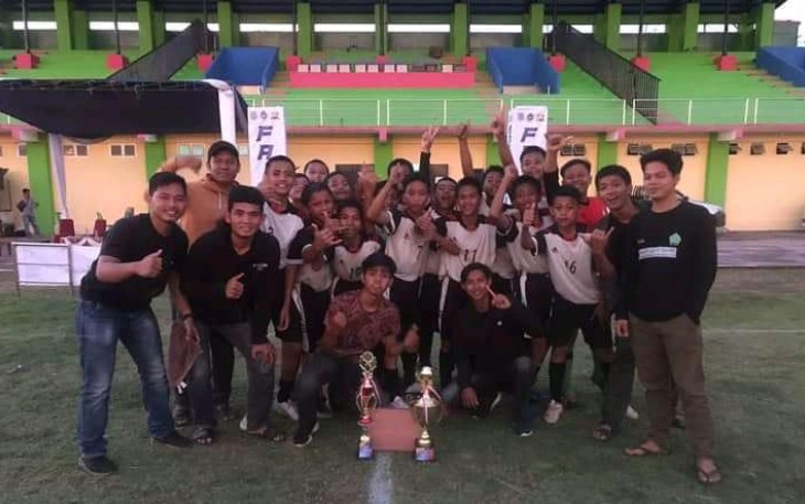5 Orang Santri Ponpes Darul Ikhlas Al Islami Merangin Juara Liga Soeratin Cup Bersama Club Tabir FC
