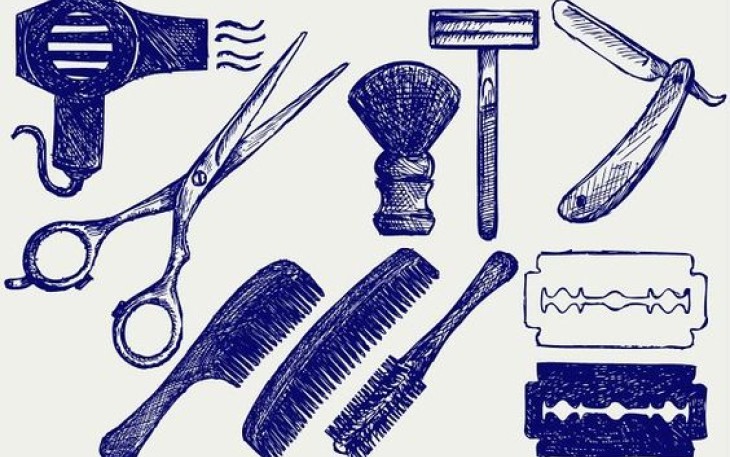 (Ilustrasi alat cukur Sumber : Pinterest)