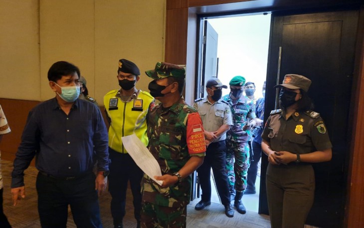 Kodim 1016 Palangka Raya bersama Satgas Gabungan Covid 19 Kota Palangka Raya rutin menggelar operasi yustisi Pengawasan Protokol Kesehatan dan Penindakan Peraturan Walikota Palangka Raya Nomor 26 Tahun 2020