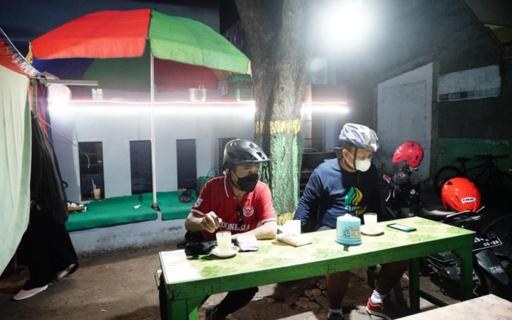 Bupati Haryanto gowes sambil monitoring 