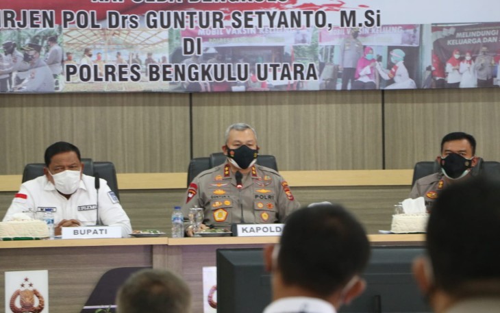 Kapolda Bengkulu Irjen Pol Drs Guntur Setyanto MSi Kunjungi Polres Bengkulu Utara 