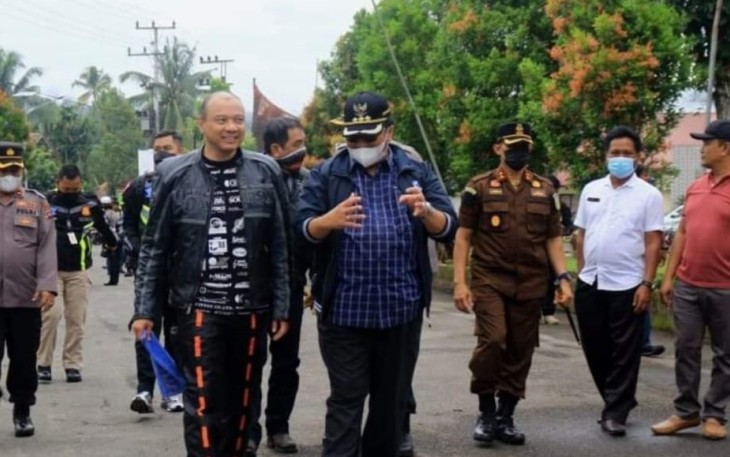 Bupati Pasaman Sambut Kedatangan Kapolda Sumatra Barat Bersama Rombongan Moge Harley Davidson