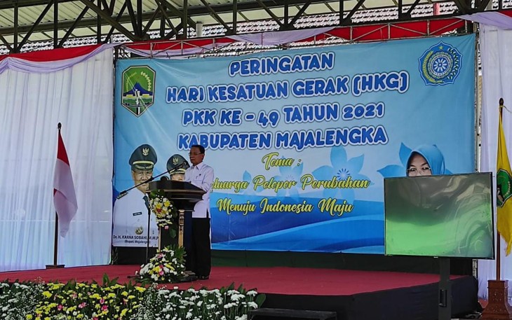 Kapolres Majalengka Hadiri Acara Hari Kesatuan Gerak (HKG) PKK Ke 49 Tingkat Kabupaten Majalengka