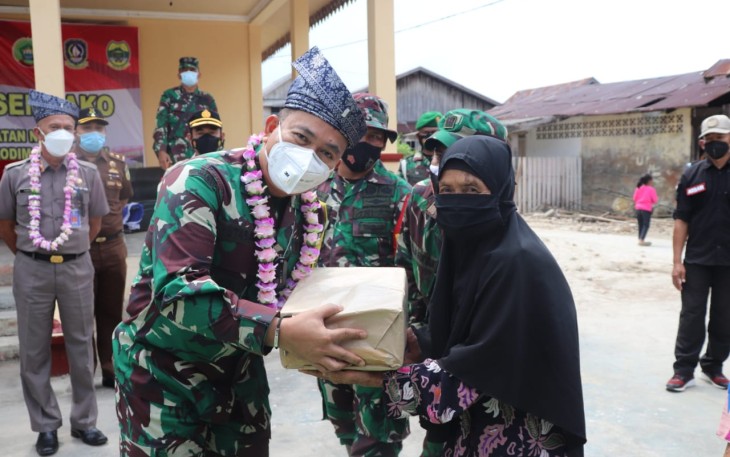Tim Wasev Sterad Kunjungi Lokasi TMMD Ke - 111 Kodim 0315/Bintan di Desa Marok Tua Kabupaten Lingga