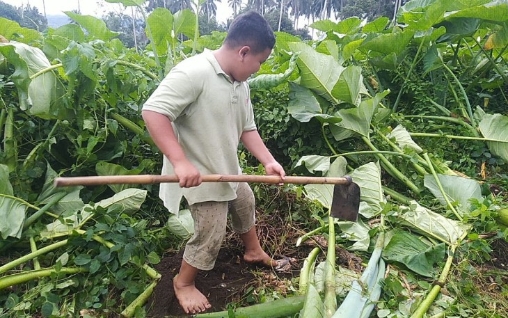 Adin Owen Pangau yang selalu aktif dalam membantu Satgas TMMD kodim 1310/Bitung