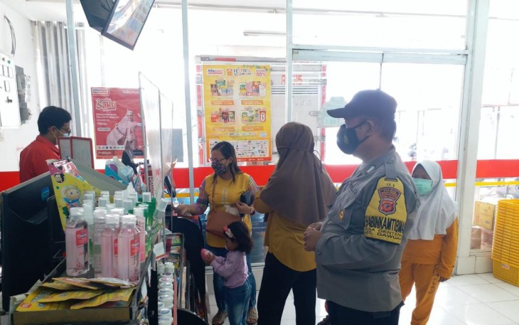 Polsek Dawuan Berikan Himbauan Prokes