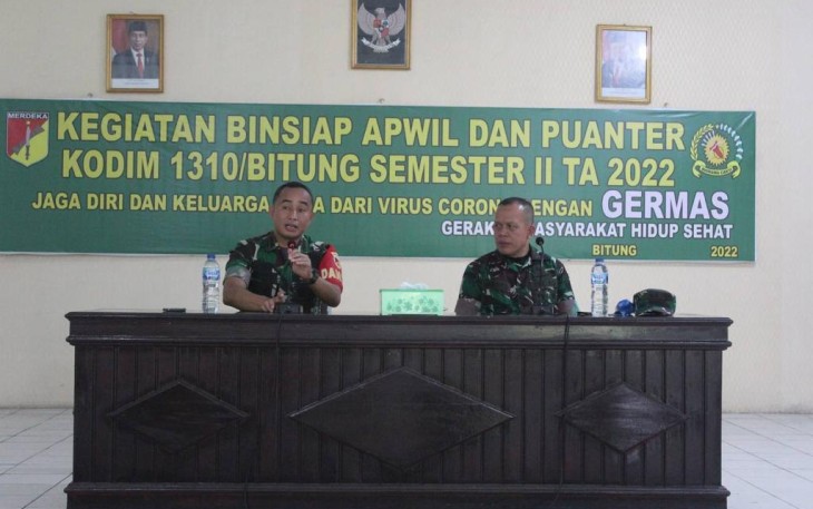 Dandim 1310/Bitung saat memberikan sambutan