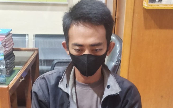 Terduga pelaku saat diamankan