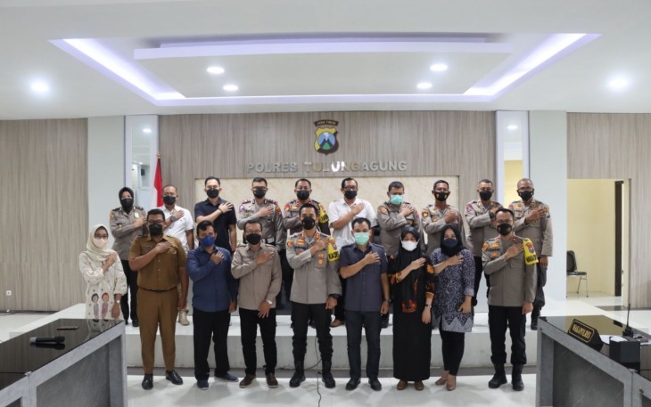 Silaturahmi BAWASLU Tulungagung di Polres Tulungagung