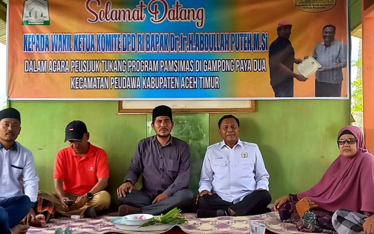 Anggota DPD-RI Abdullah Puteh saat Kunker ke Aceh Timur