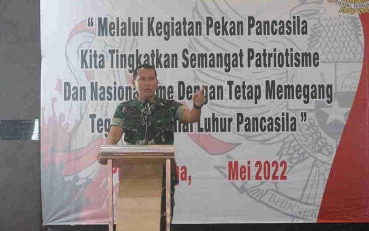 Aster Panglima TNI saat membuka pekan Pancasila di lanud JB Soedirman 