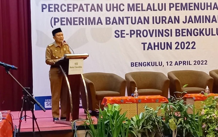 BPJS Cabang Bengkulu bersama Dinas Sosial Provinsi Bengkulu menggelar Rapat Koordinasi, di salah satu hotel ternama Kota Bengkulu, Selasa (12/4). 