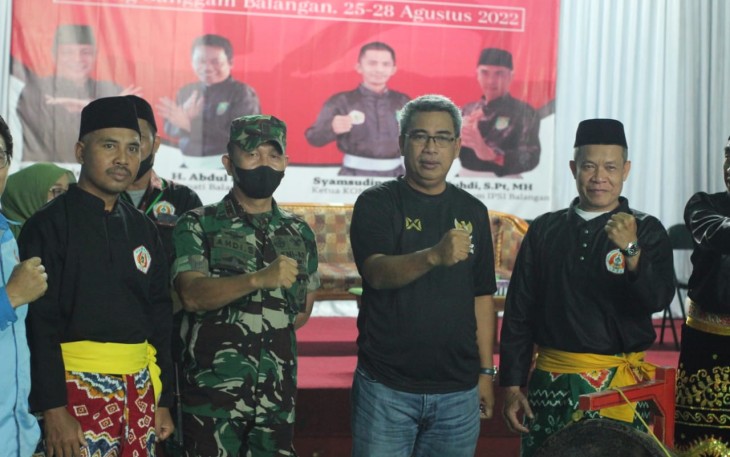  Dandim 1001/HSU-BLG saat menghadiri Kejuaraan Provinsi Pencak Silat Kalimantan Selatan, yang digelar di Gedung Sanggam Balangan, Kecamatan Paringin, Kabupaten Balangan, Jumat (26/8/2022).