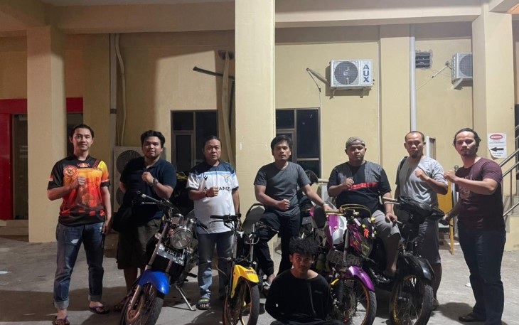 Pelaku dan Barang Bukti saat Diamankan 