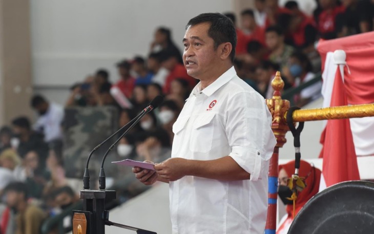 Panglima Kostrad Letjen TNI Maruli Simanjuntak saat membuka Kejurnas Judo Senior Piala Menpora RI Tahun 2022