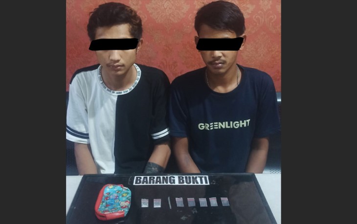 Tersangka dan barang bukti saat diamankan