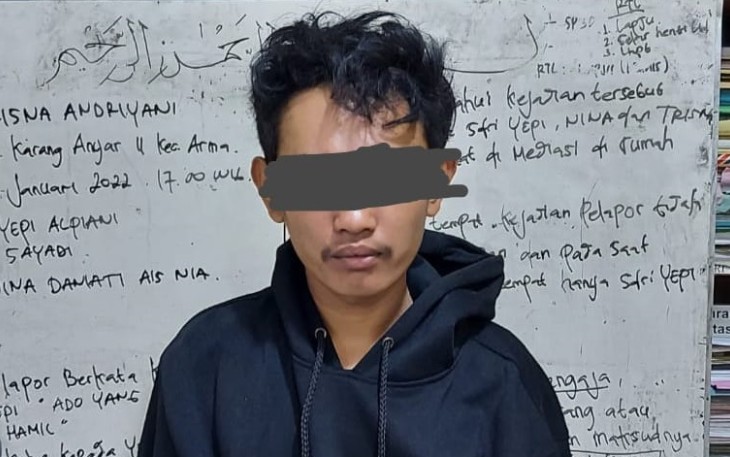 Salah Satu tersangka saat diamankan
