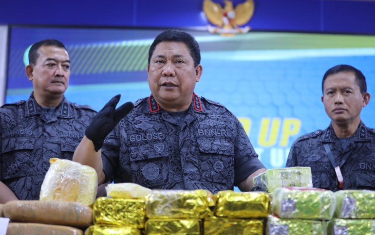 Kepala BNN RI, Komjen Pol Dr. Petrus Reinhard Golose saat gelar konferensi pers, Senin (07/11/2022).