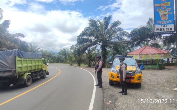 Samapta Polres Bengkulu Tengah saat Patroli Preventif