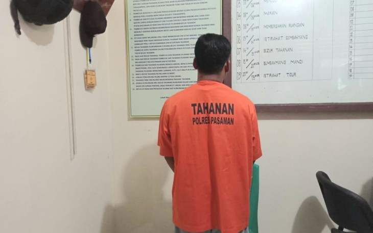 Tersangka saat diamankan