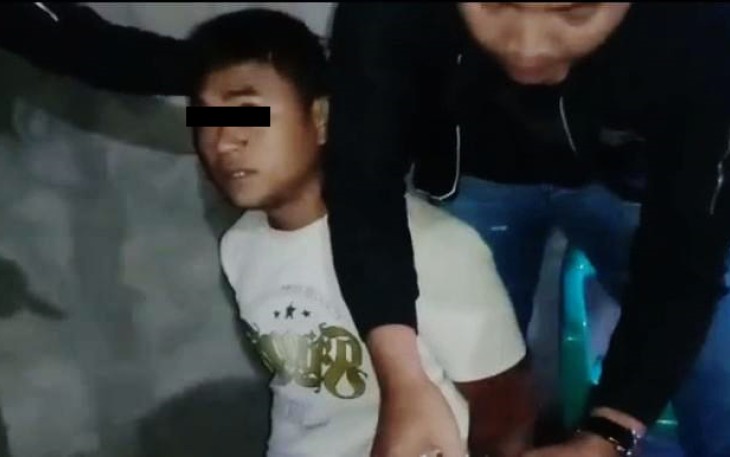 Tersangka saat diamankan